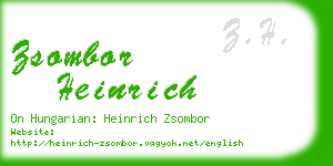 zsombor heinrich business card